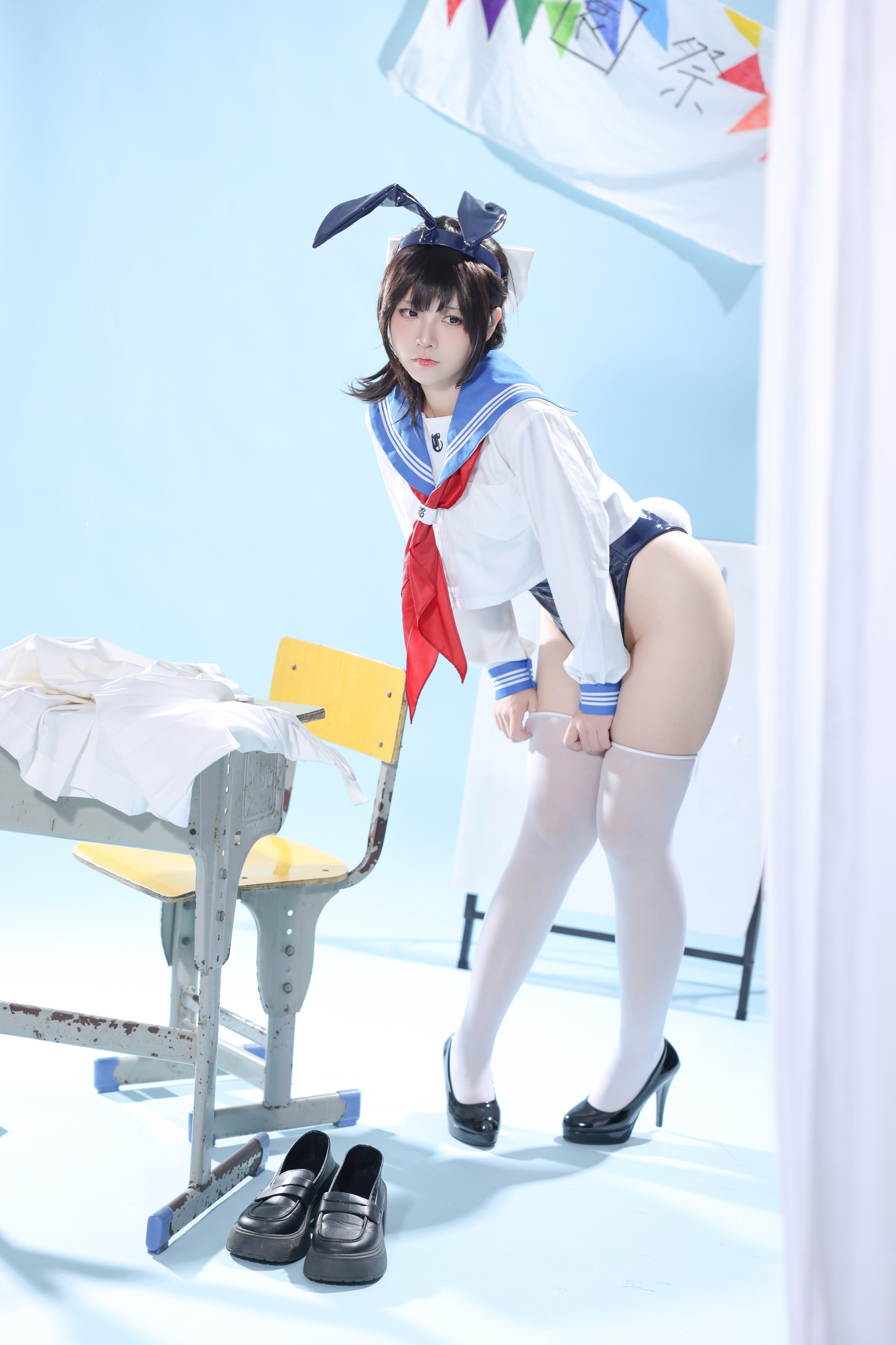 图片[1]-G44不会受伤 – NO.126 水手服兔女郎咖啡厅 [27P]-XikXak